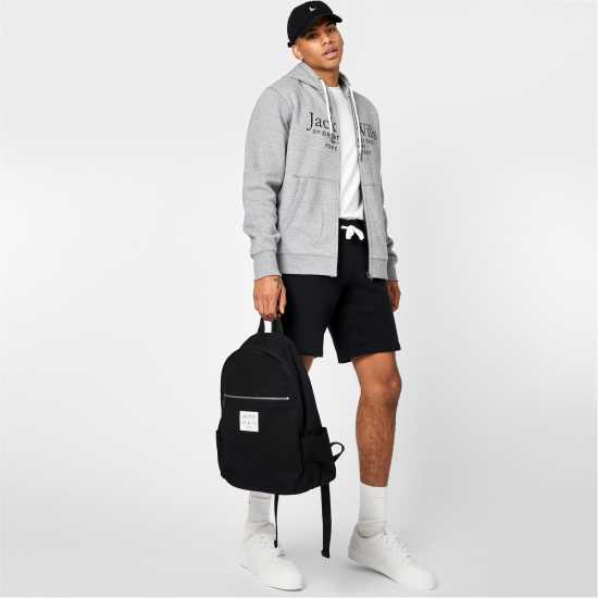 Jack Wills Pinebrook Graphic Zip Hoodie Mens Сив марл 