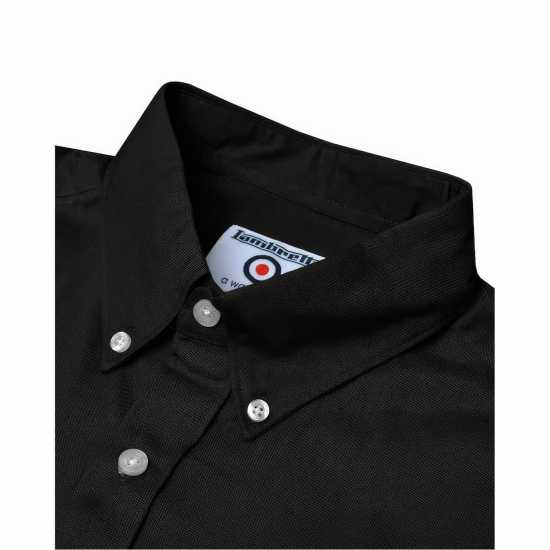 Lambretta Long-Sleeve Oxford Shirt Черно Lambretta Long-Sleeve Oxford Shirt Черно