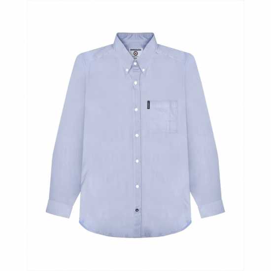 Lambretta Long-Sleeve Oxford Shirt Небесно синьо 