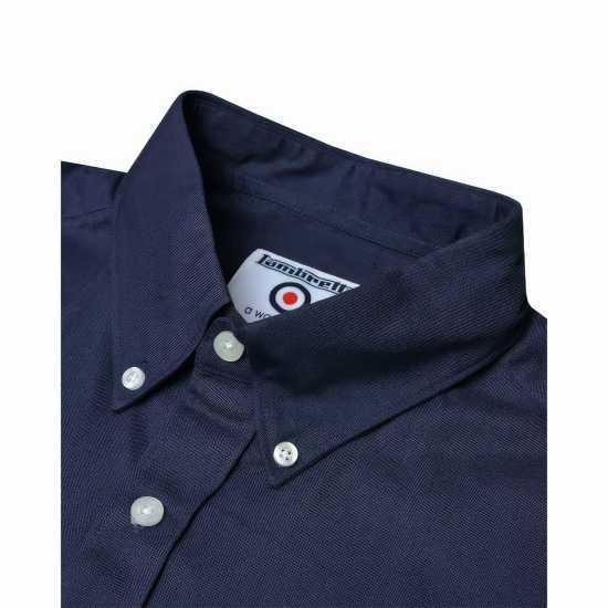 Lambretta Long-Sleeve Oxford Shirt Морска синьо Lambretta Long-Sleeve Oxford Shirt Морска синьо