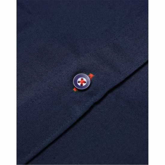 Lambretta Long-Sleeve Oxford Shirt Морска синьо Lambretta Long-Sleeve Oxford Shirt Морска синьо