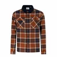 Firetrap Мъжка Риза Borg Check Overshirt Mens Ръст Мъжки ризи