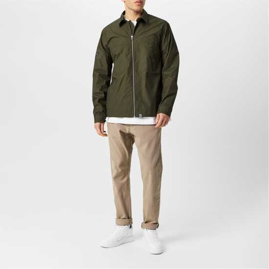 Pretty Green Men's Boston Tailored Fit Overshirt  
