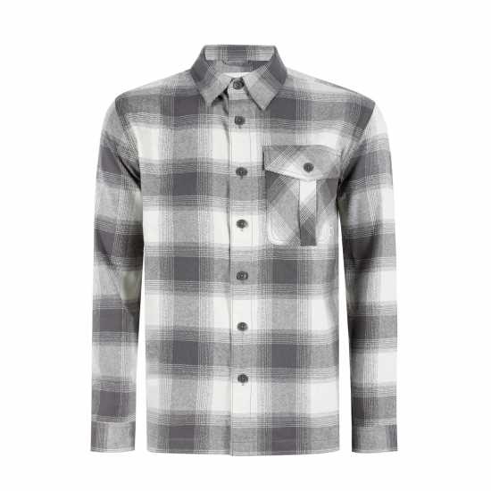 Firetrap Карирана Мъжка Риза Check Shirt Mens Сива проверка Мъжки ризи