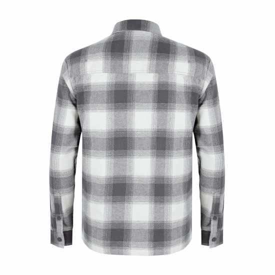 Firetrap Карирана Мъжка Риза Check Shirt Mens Сива проверка Мъжки ризи