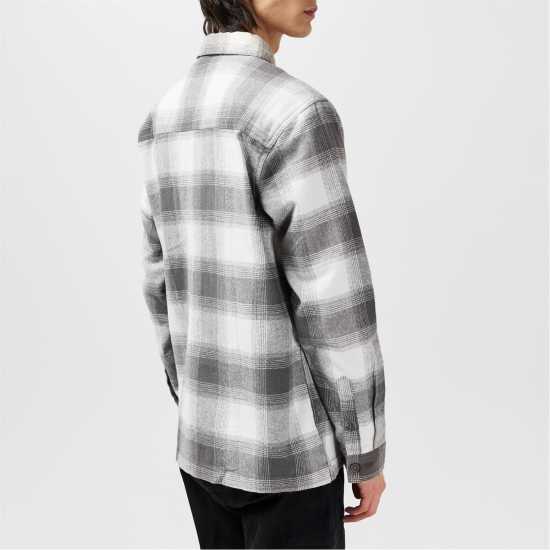 Firetrap Карирана Мъжка Риза Check Shirt Mens Сива проверка Мъжки ризи