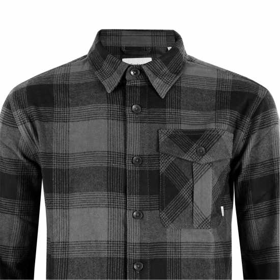Firetrap Карирана Мъжка Риза Check Shirt Mens Черен проверка Мъжки ризи
