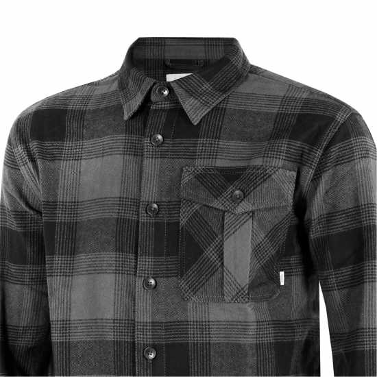Firetrap Карирана Мъжка Риза Check Shirt Mens Черен проверка Мъжки ризи