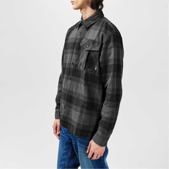 Firetrap Карирана Мъжка Риза Check Shirt Mens Черен проверка Мъжки ризи
