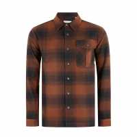 Мъжки ризи Firetrap Карирана Мъжка Риза Check Shirt Mens Кафява проверка Firetrap Карирана Мъжка Риза Check Shirt Mens Кафява проверка Мъжки ризи