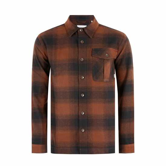 Мъжки ризи Firetrap Карирана Мъжка Риза Check Shirt Mens Кафява проверка Firetrap Карирана Мъжка Риза Check Shirt Mens Кафява проверка Мъжки ризи