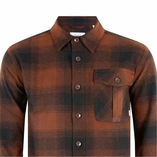 Мъжки ризи Firetrap Карирана Мъжка Риза Check Shirt Mens Кафява проверка Firetrap Карирана Мъжка Риза Check Shirt Mens Кафява проверка Мъжки ризи