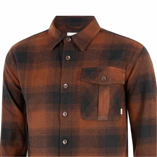 Мъжки ризи Firetrap Карирана Мъжка Риза Check Shirt Mens Кафява проверка Firetrap Карирана Мъжка Риза Check Shirt Mens Кафява проверка Мъжки ризи