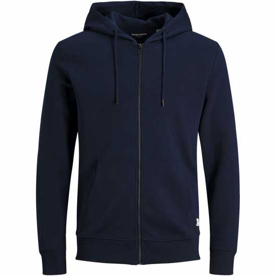 Мъжки полар Jack And Jones Basic Zip Up Hoodie Нави блейзър Jack And Jones Basic Zip Up Hoodie Нави блейзър Мъжки полар