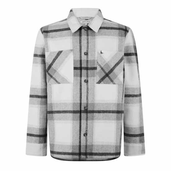 Мъжки ризи Jack Wills Check Overshirt Сиво Jack Wills Check Overshirt Сиво Мъжки ризи