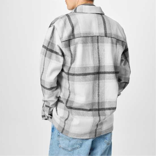 Мъжки ризи Jack Wills Check Overshirt Сиво Jack Wills Check Overshirt Сиво Мъжки ризи