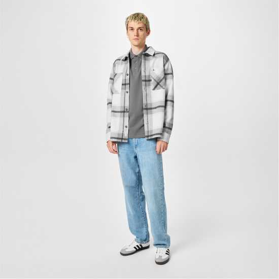 Мъжки ризи Jack Wills Check Overshirt Сиво Jack Wills Check Overshirt Сиво Мъжки ризи