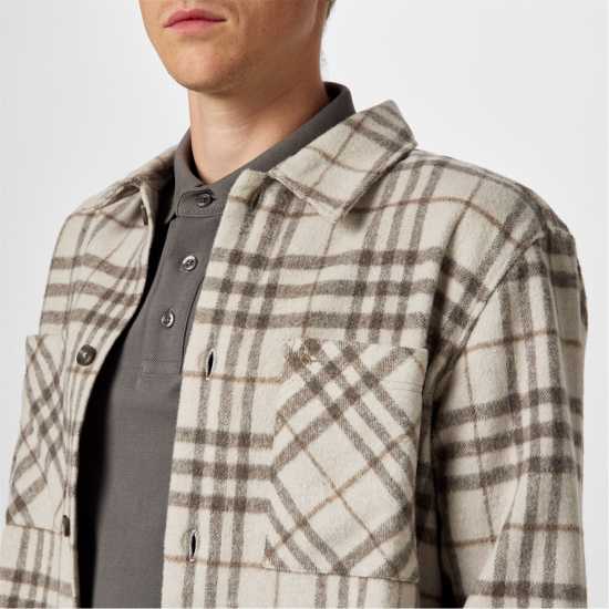 Мъжки ризи Jack Wills Check Overshirt Кафяво каре Jack Wills Check Overshirt Кафяво каре Мъжки ризи
