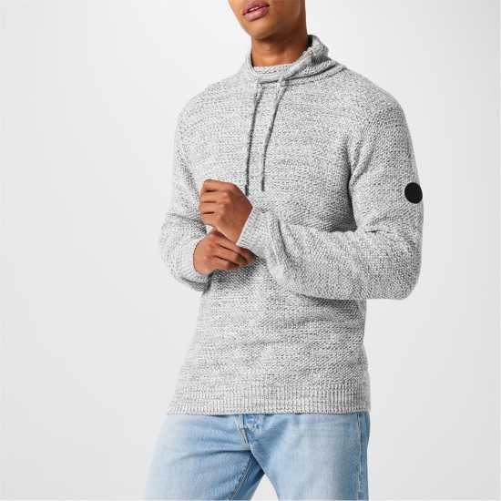 Firetrap Enhanced  Cowl Neck Jumper Men Сив марл 