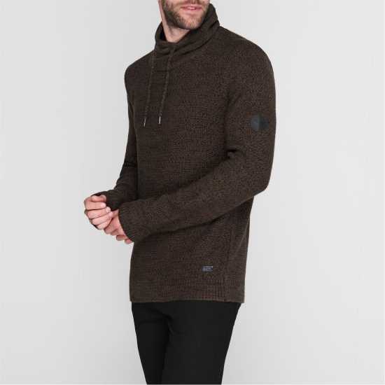 Firetrap Cowl Neck Jumper Men Хаки Firetrap Cowl Neck Jumper Men Хаки