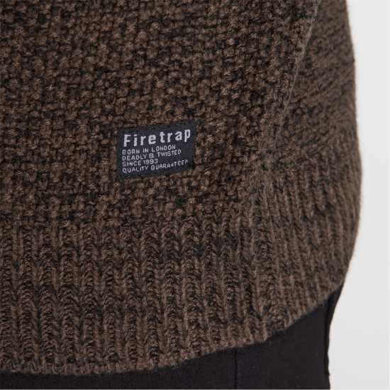 Firetrap Cowl Neck Jumper Men Хаки Firetrap Cowl Neck Jumper Men Хаки