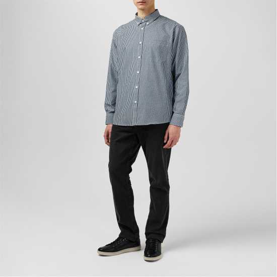 Мъжки ризи Fabric Мъжка Риза Дълъг Ръкав Classic Poplin Long Sleeve Shirt Mens Синьо гингам Fabric Мъжка Риза Дълъг Ръкав Classic Poplin Long Sleeve Shirt Mens Синьо гингам Мъжки ризи