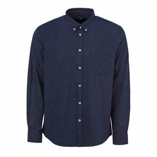 Мъжки ризи Fabric Мъжка Риза Дълъг Ръкав Classic Poplin Long Sleeve Shirt Mens Нви/Бяло Гео Fabric Мъжка Риза Дълъг Ръкав Classic Poplin Long Sleeve Shirt Mens Нви/Бяло Гео Мъжки ризи