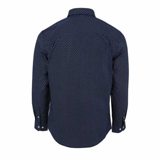 Мъжки ризи Fabric Мъжка Риза Дълъг Ръкав Classic Poplin Long Sleeve Shirt Mens Нви/Бяло Гео Fabric Мъжка Риза Дълъг Ръкав Classic Poplin Long Sleeve Shirt Mens Нви/Бяло Гео Мъжки ризи