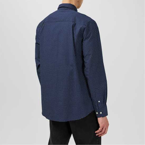 Мъжки ризи Fabric Мъжка Риза Дълъг Ръкав Classic Poplin Long Sleeve Shirt Mens Нви/Бяло Гео Fabric Мъжка Риза Дълъг Ръкав Classic Poplin Long Sleeve Shirt Mens Нви/Бяло Гео Мъжки ризи