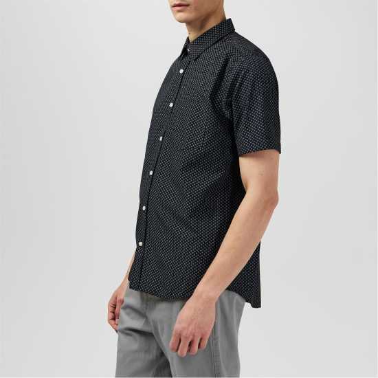 Мъжки ризи Fabric Мъжка Риза Short Sleeve Poplin Shirt Mens Черно Джио Fabric Мъжка Риза Short Sleeve Poplin Shirt Mens Черно Джио Мъжки ризи