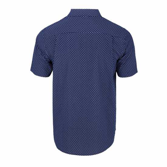 Мъжки ризи Fabric Мъжка Риза Short Sleeve Poplin Shirt Mens Нви/Бяло Гео Fabric Мъжка Риза Short Sleeve Poplin Shirt Mens Нви/Бяло Гео Мъжки ризи