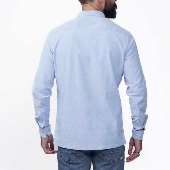 Firetrap Мъжка Риза Оксфорд Basic Oxford Shirt Mens Синьо Мъжки ризи