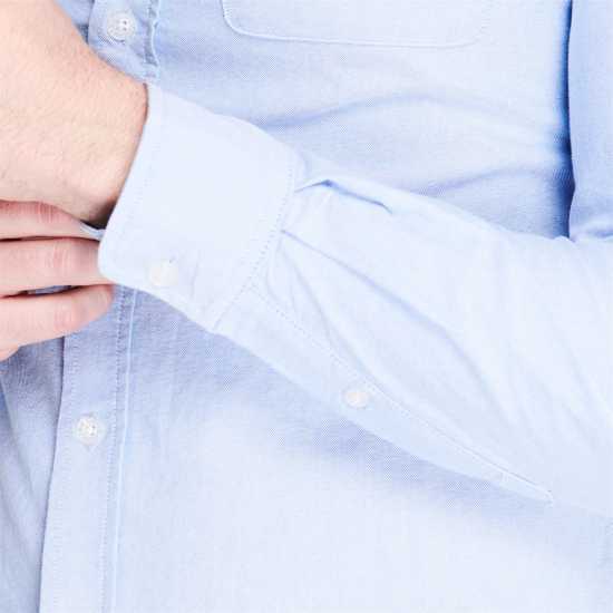 Firetrap Мъжка Риза Оксфорд Basic Oxford Shirt Mens Синьо Мъжки ризи