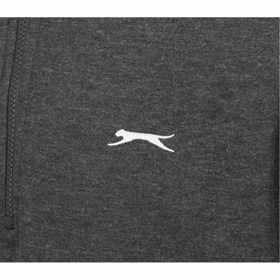 Slazenger Мъжки Полар С Цип Zip Fleece Mens Тъмно сиво марл Мъжки полар