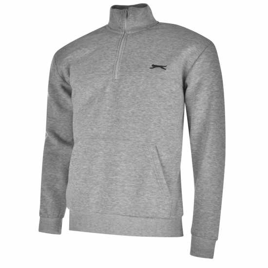 Slazenger Мъжки Полар С Цип Zip Fleece Mens Сив марл Мъжки полар