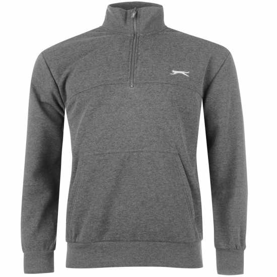 Slazenger Мъжки Полар С Цип Zip Fleece Mens Сив марл Мъжки полар
