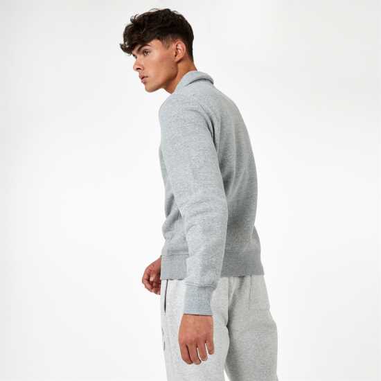 Мъжки полар Jack Wills Barchester Quarter Zip Sweatshirt Сив марл Jack Wills Barchester Quarter Zip Sweatshirt Сив марл Мъжки полар