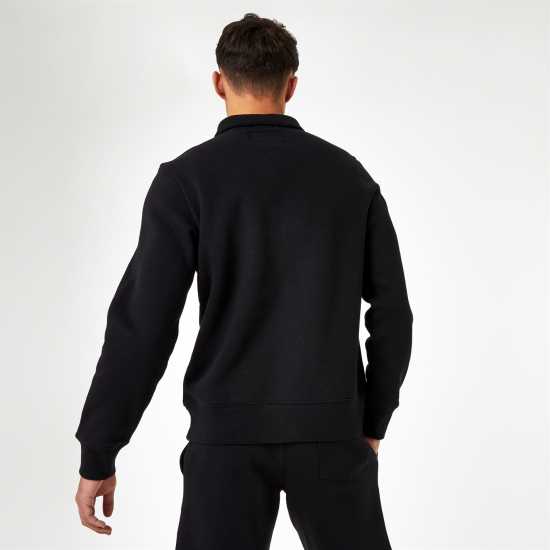 Jack Wills Barchester Quarter Zip Sweatshirt Black Мъжки полар