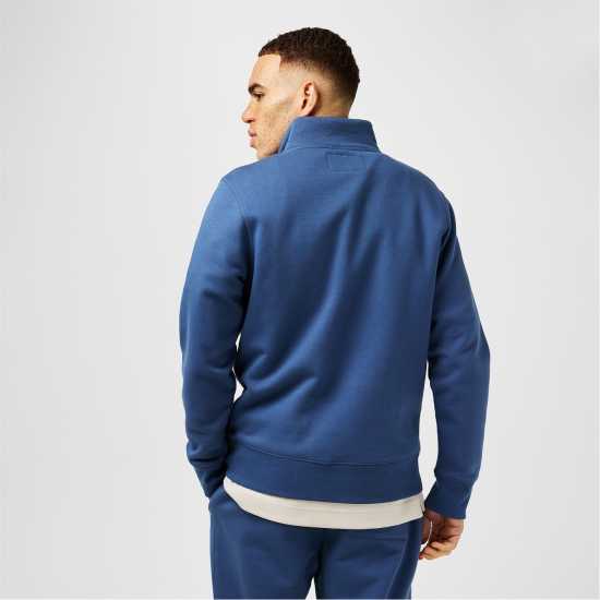 Jack Wills Barchester Quarter Zip Sweatshirt Винтажно индиго Мъжки полар