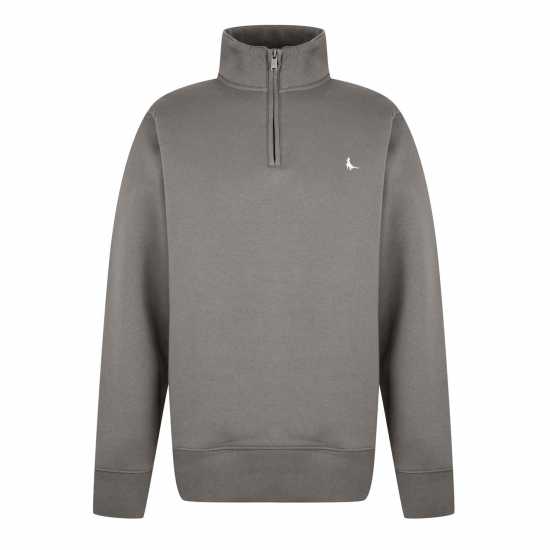 Jack Wills Barchester Quarter Zip Sweatshirt Сланина Мъжки полар