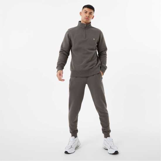 Jack Wills Barchester Quarter Zip Sweatshirt Сланина Мъжки полар