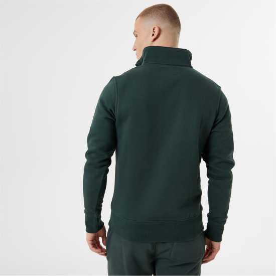 Jack Wills Barchester Quarter Zip Sweatshirt Dark Green Мъжки полар