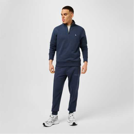 Мъжки полар Jack Wills Barchester Quarter Zip Sweatshirt Нощно небе Jack Wills Barchester Quarter Zip Sweatshirt Нощно небе Мъжки полар