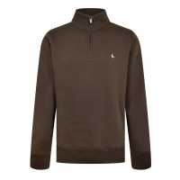Мъжки полар Jack Wills Barchester Quarter Zip Sweatshirt Кафе Jack Wills Barchester Quarter Zip Sweatshirt Кафе Мъжки полар