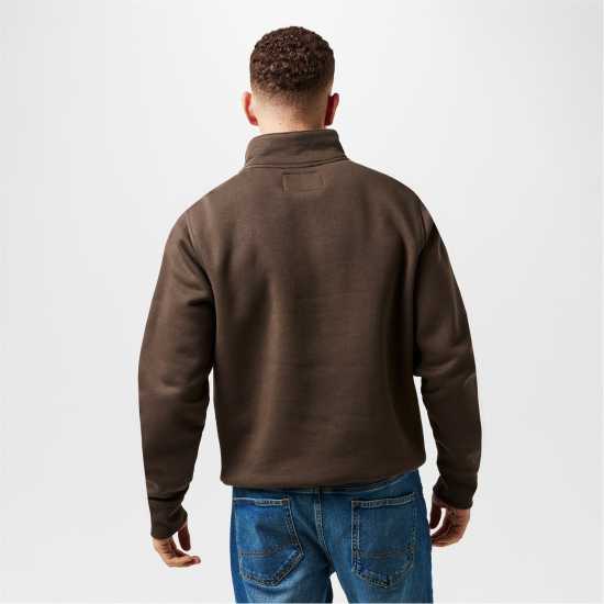 Мъжки полар Jack Wills Barchester Quarter Zip Sweatshirt Кафе Jack Wills Barchester Quarter Zip Sweatshirt Кафе Мъжки полар