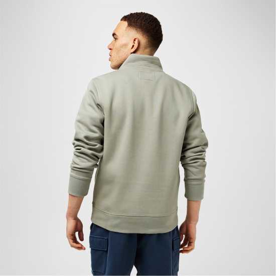 Jack Wills Barchester Quarter Zip Sweatshirt Сребърно жаде Мъжки полар