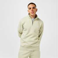 Мъжки полар Jack Wills Barchester Quarter Zip Sweatshirt Писташка Jack Wills Barchester Quarter Zip Sweatshirt Писташка Мъжки полар