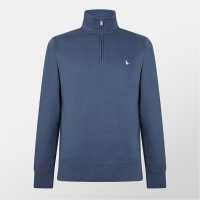 Мъжки полар Jack Wills Barchester Quarter Zip Sweatshirt Faded Indigo Jack Wills Barchester Quarter Zip Sweatshirt Faded Indigo Мъжки полар