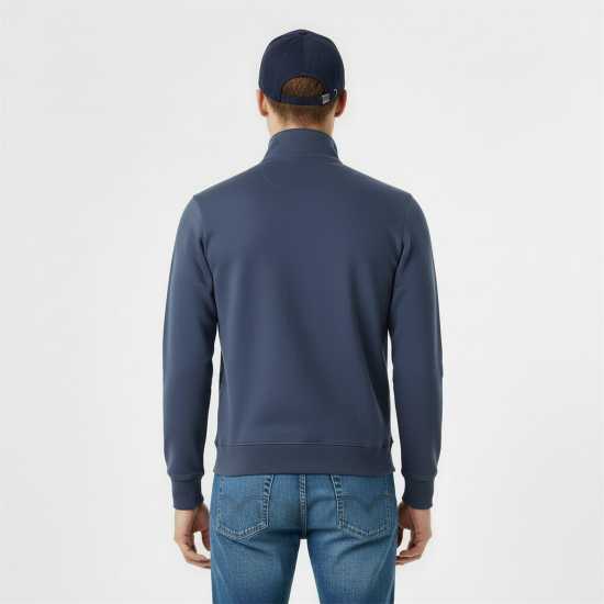 Jack Wills Jack Barchester Quarter Zip Sweatshirt Избледнял индиго 