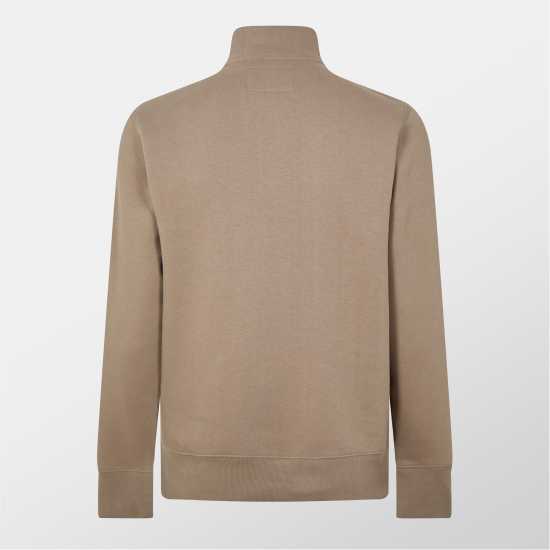 Jack Wills Barchester Quarter Zip Sweatshirt Бледо кафяво Jack Wills Barchester Quarter Zip Sweatshirt Бледо кафяво